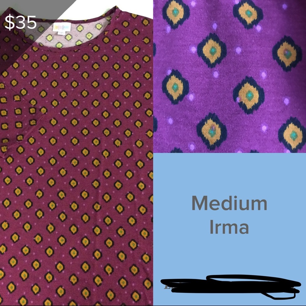 LuLaRoe Irma Size Medium BNWT